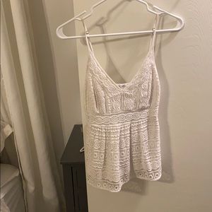 White lace tank